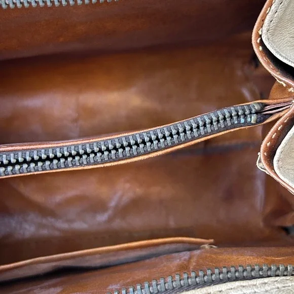 Vintage 1960's Leather Tooled Womens Purse Bag Western Vintage Retro Bag VTG - Picture 11 of 14